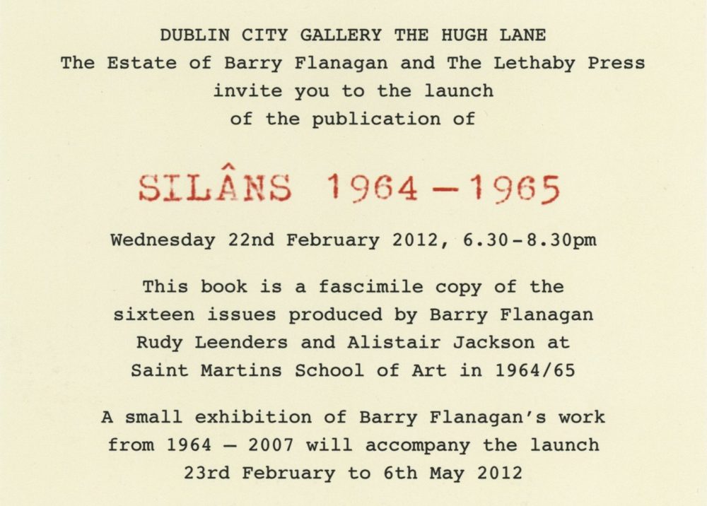Barry Flanagan ‘Silâns’