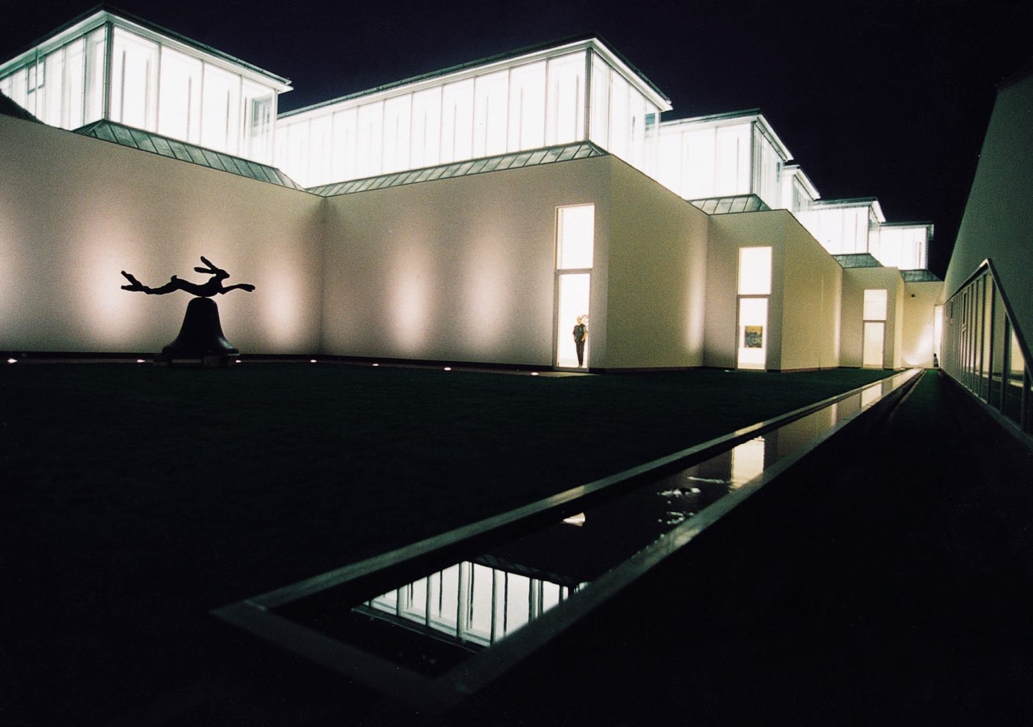 Photography by Essl Museum, courtyard by night © 2000 by Ali Schafler