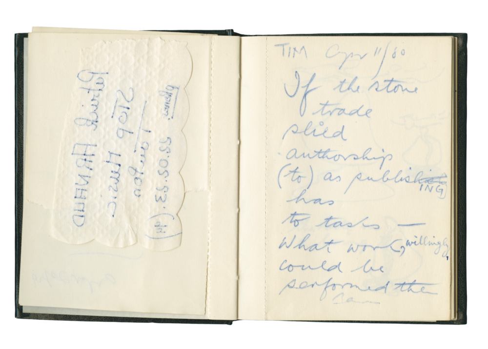 Sketch and notebook (April 1979 – April 1980) [Apr 80]