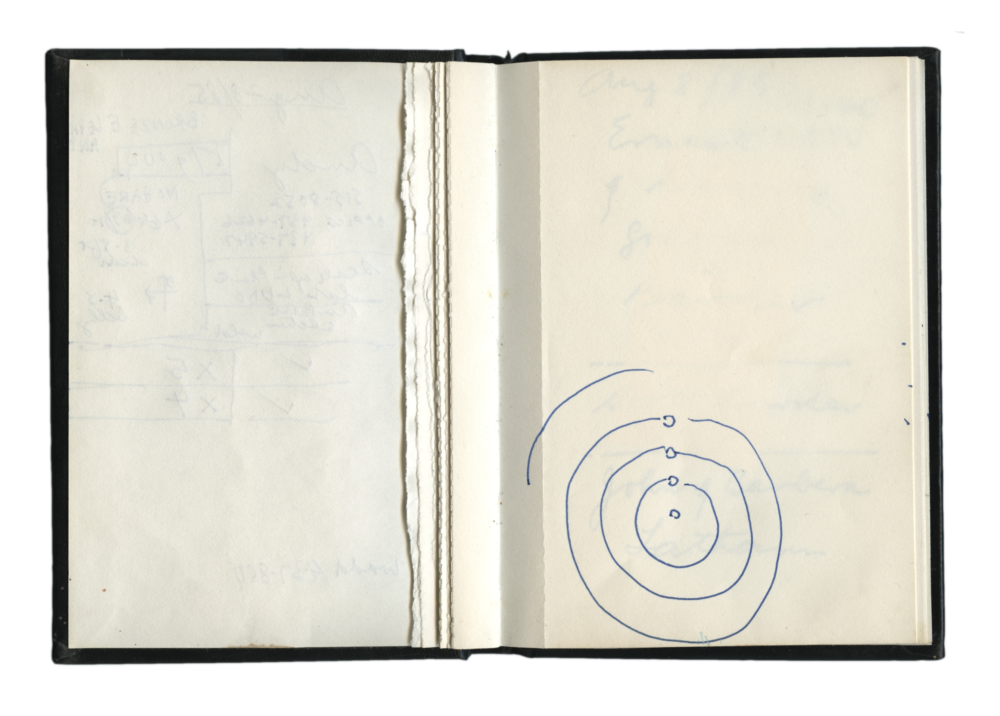 Sketch and notebook (August 1985)