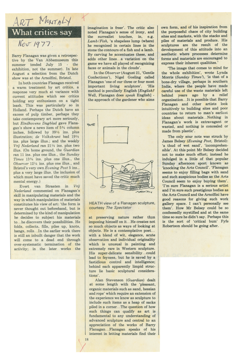 Press cuttings August 1974 – November 1977