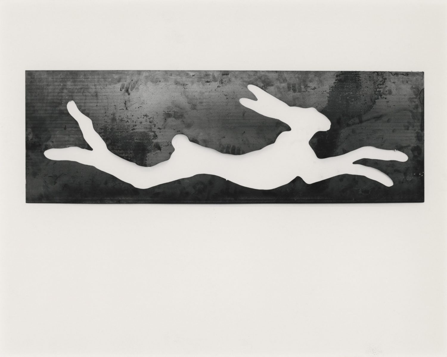 Leaping Hare Weathervane (negative)