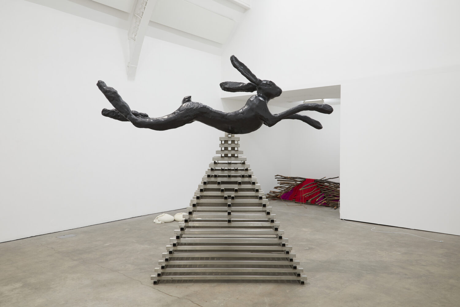 Large Leaping Hare (1982) in Barry Flanagan at Ikon Gallery, Birmingham, 2019